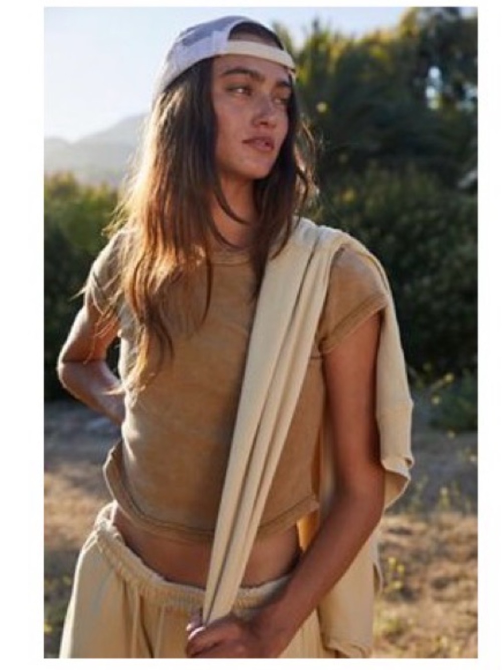 Free People Ribbed Baby Tee
